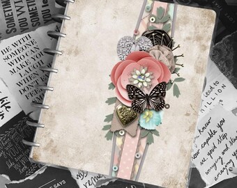 Okładka planera Shabby Chic z nadrukiem: dwustronna, laminowana
