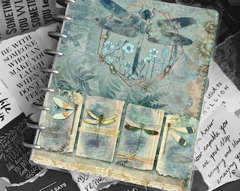 Dragonfly Notebook Cover | Teacher | Happy Planner Cover | Disc Bound Covers
