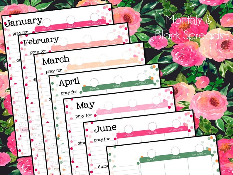 9x7 Weekly Printable Planner Pages Happy Planner Classic - Etsy