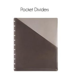 Separadores de bolsillo / Plástico / Tamaño carta / Discos / TUL / 11 discos / Cuaderno / Profesor / Oficina / Escuela