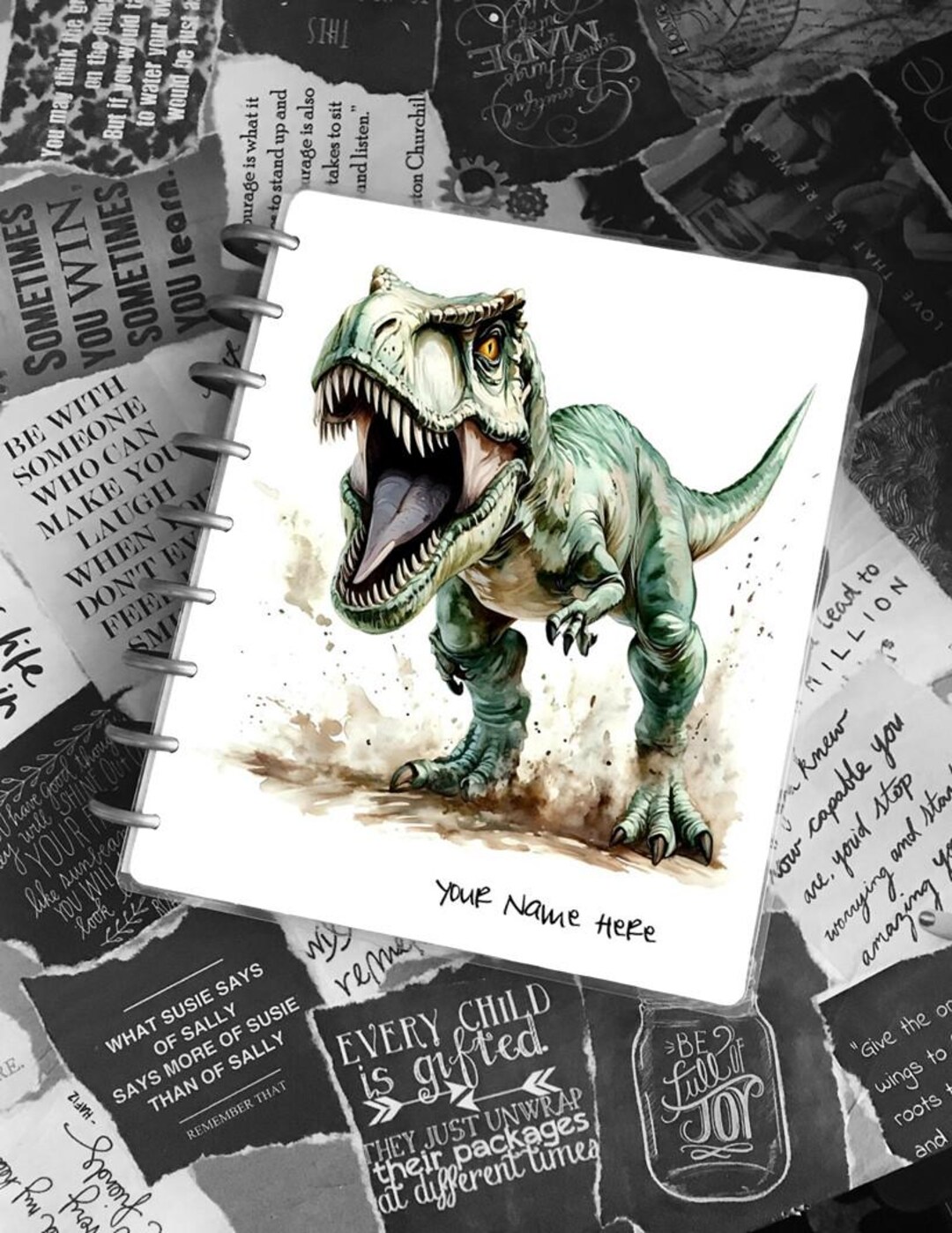 T-rex Notebook Cover | Dinosaurs - Etsy
