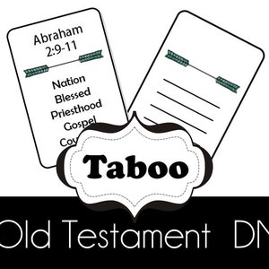 Old Testament Doctrinal Mastery Taboo Game - LDS Seminary Class - Printable  |  Updated for 2022