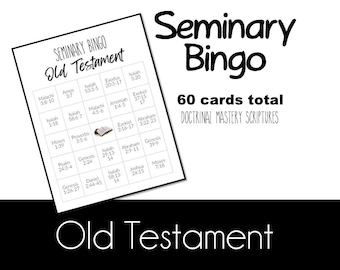 Altes Testament Bingo Spiel | LDS Seminarklasse | Beherrschung der Lehre | Druckbar
