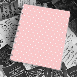Capa para Agenda de Bolinhas | Capa com Encadernação em Disco