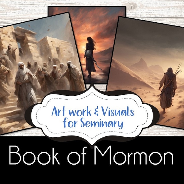 Kit de arte del Libro de Mormón - Conjunto 1 de 3 - Ilustraciones e ilustraciones de la lección del Seminario SUD