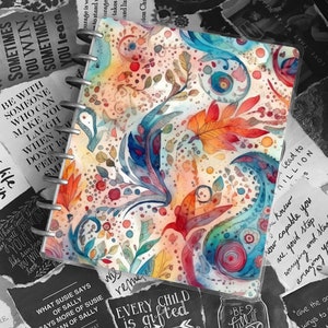 Disc Bound Cover | Paisley Planner Cover | Teacher Notebook