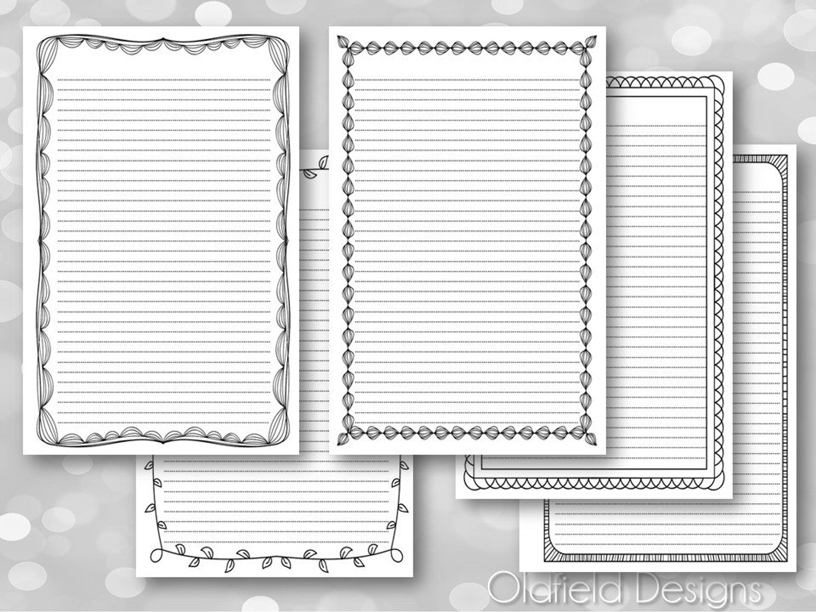 Doodles Lined Journal Printable Paper General Conference Etsy