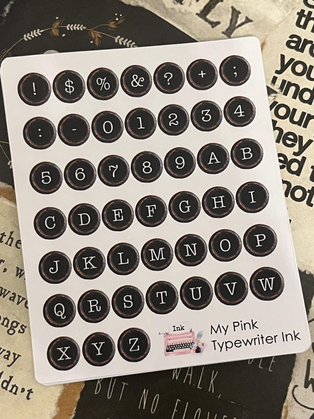 Typewriter Capital R Alphabet Stickers | Typewriter Keys - Black Capital Letters - Etsy