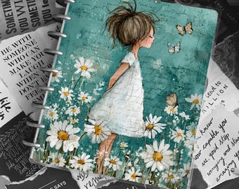 Whimsical Garden Girls Planner Cover