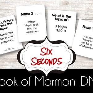 Gra Six Seconds Doctrinal Mastery | Księga Mormona | Klasa seminaryjna LDS | Do druku | Gra 6 sekund