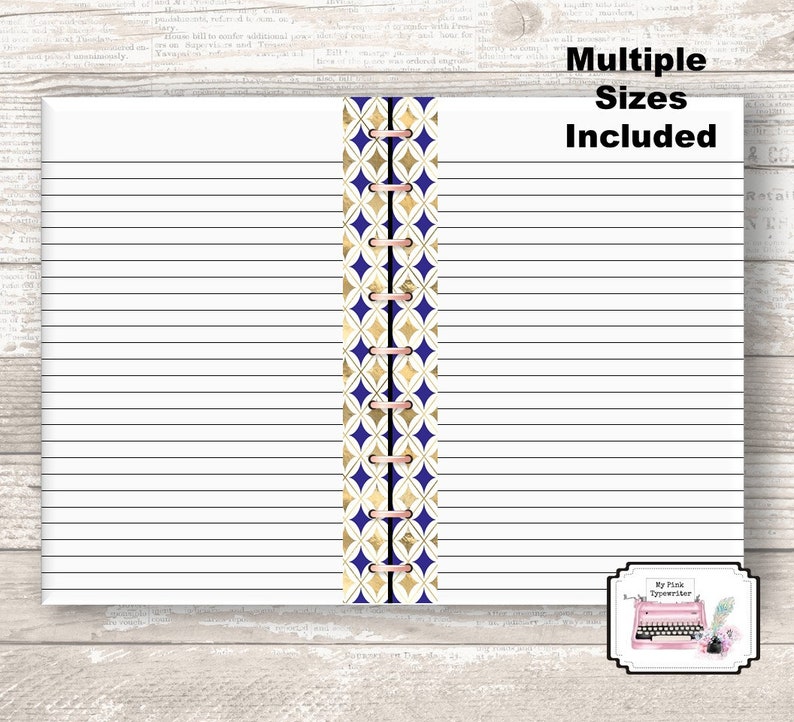 Letter Size and Half Sheet Lined Paper Printable Big Happy - Etsy