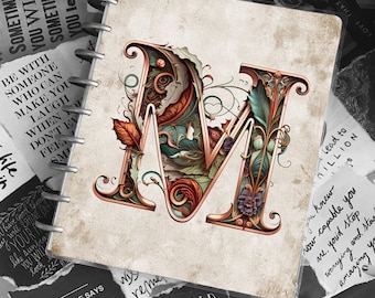 Notebook Cover | Teacher | Happy Planner Cover | Disc Bound Covers | Alphabet | Monogram