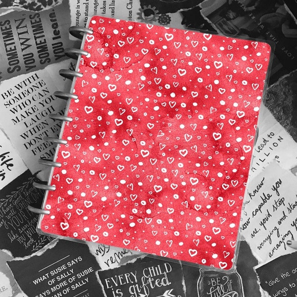 Planner Cover | Levenger | Tul Junior | Big Happy Planner | Happy Classic Planner | a5 | Teacher | Custom Sizes | Valentine Hearts