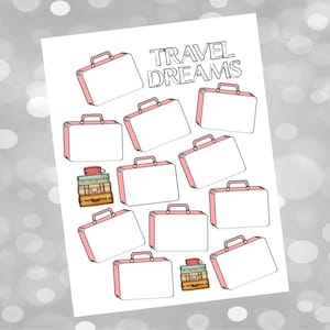 Travel Bullet Journal Printable Paper Size A4 Letter A5 9x7 - Etsy