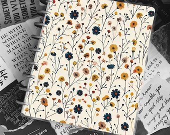 Boho Floral Notebook Cover: Custom Planner Cover