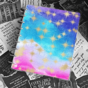 Celestial Rainbow Planner Cover | Levenger | Tul Junior | Big Happy Planner | Happy Classic Planner | a5 | Teacher | Watercolor | Astrology