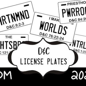 Doctrinal Mastery Doctrine and Covenants Scripture License Plates DC DM