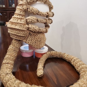 Alien face eating mask, Crocheted face mask