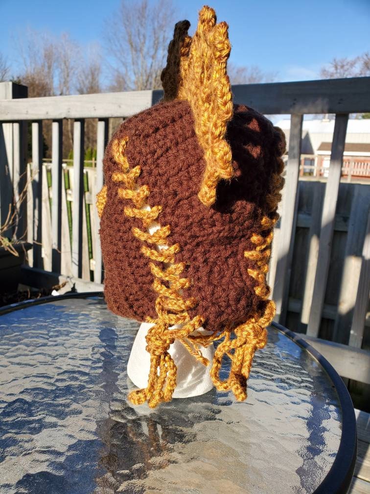 Steampunk Crocheted Gas Mask, Gas Mask, Golden Mask - Etsy display picture 2