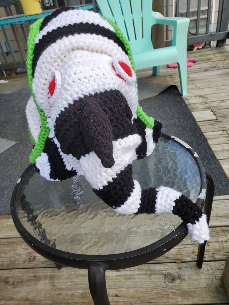 Sandworm Hood, Beetle Juice, Cosplay Fantasy Hood, Crocheted  display picture 3