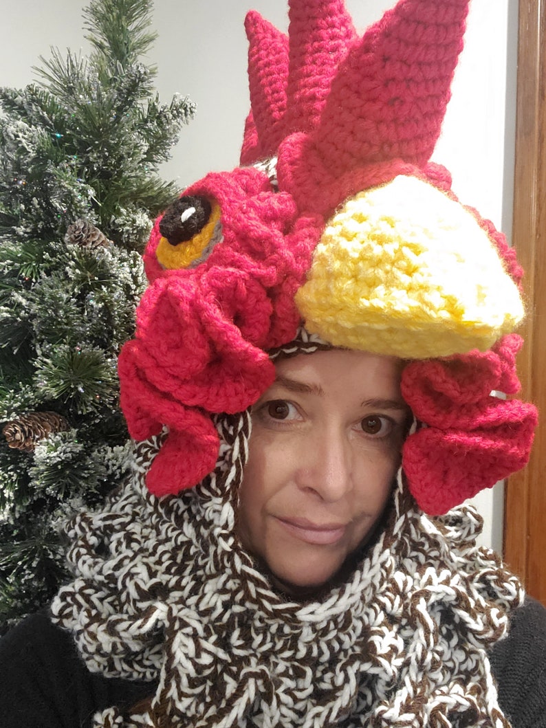 Chicken Hood, Crocheted Chicken Hat, Cosplay - Etsy