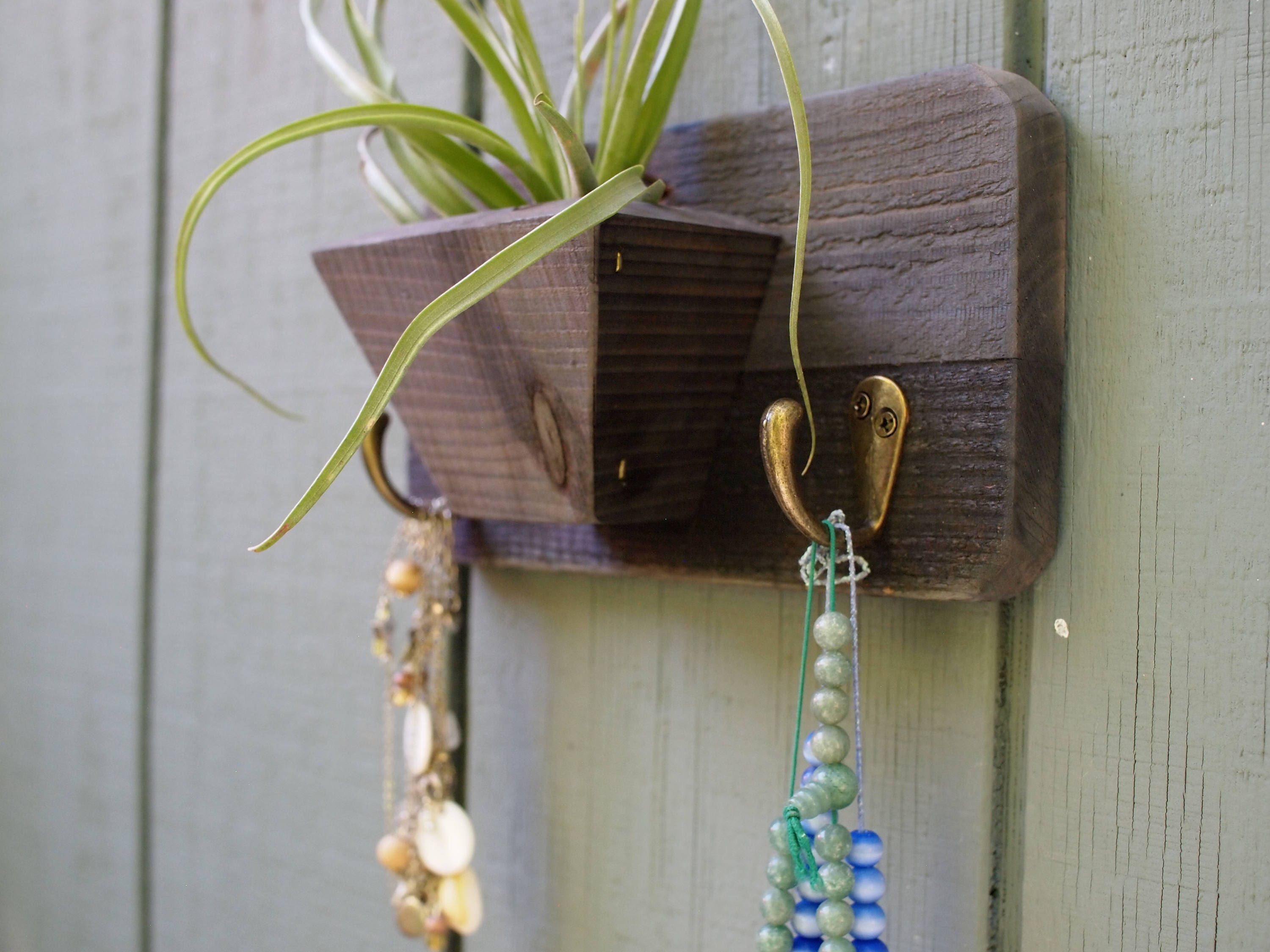 Reclaimed Wood Wall Hanging Planter Hooks Smaller Size for Etsy