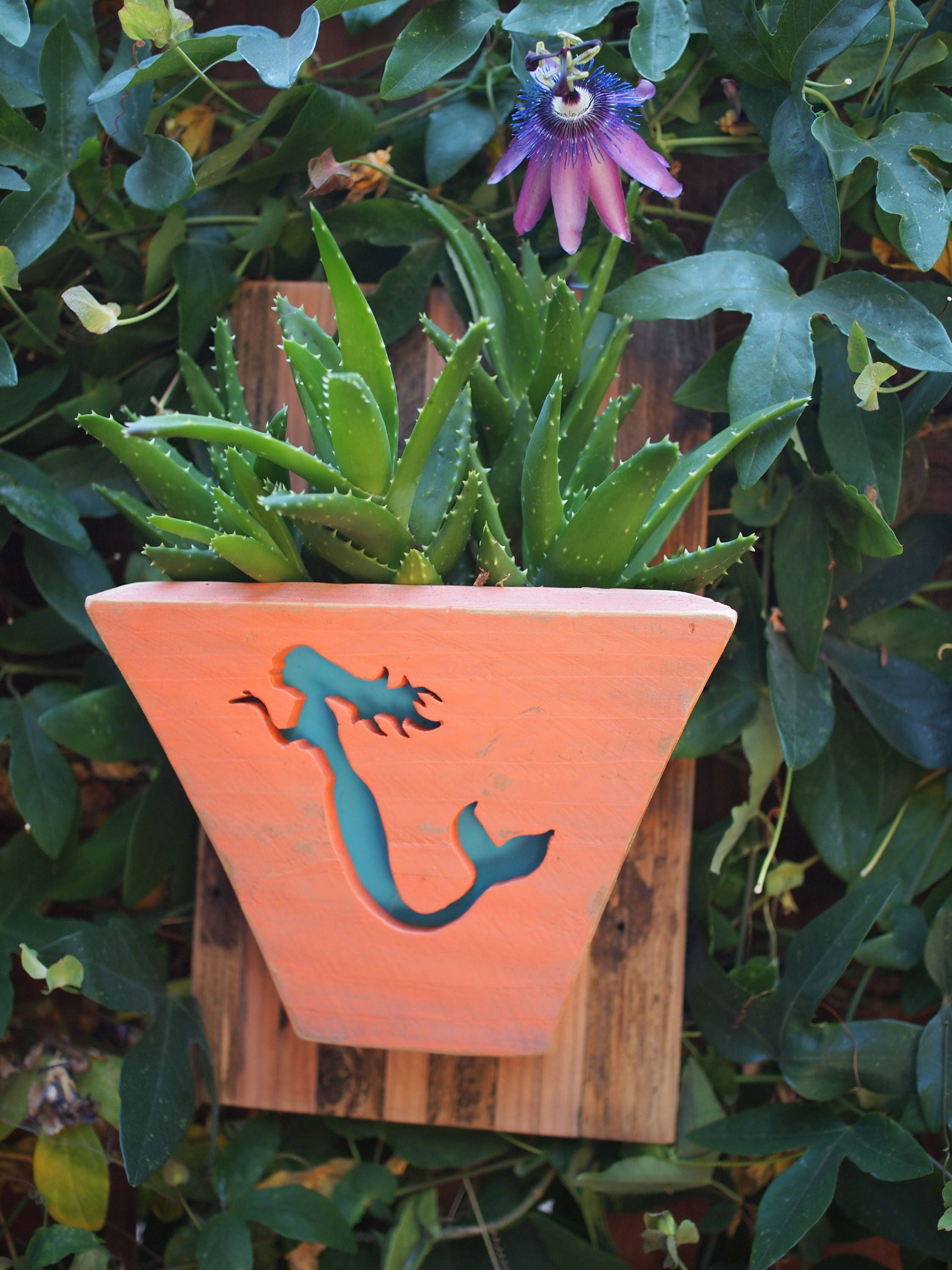 mermaid succulent planter