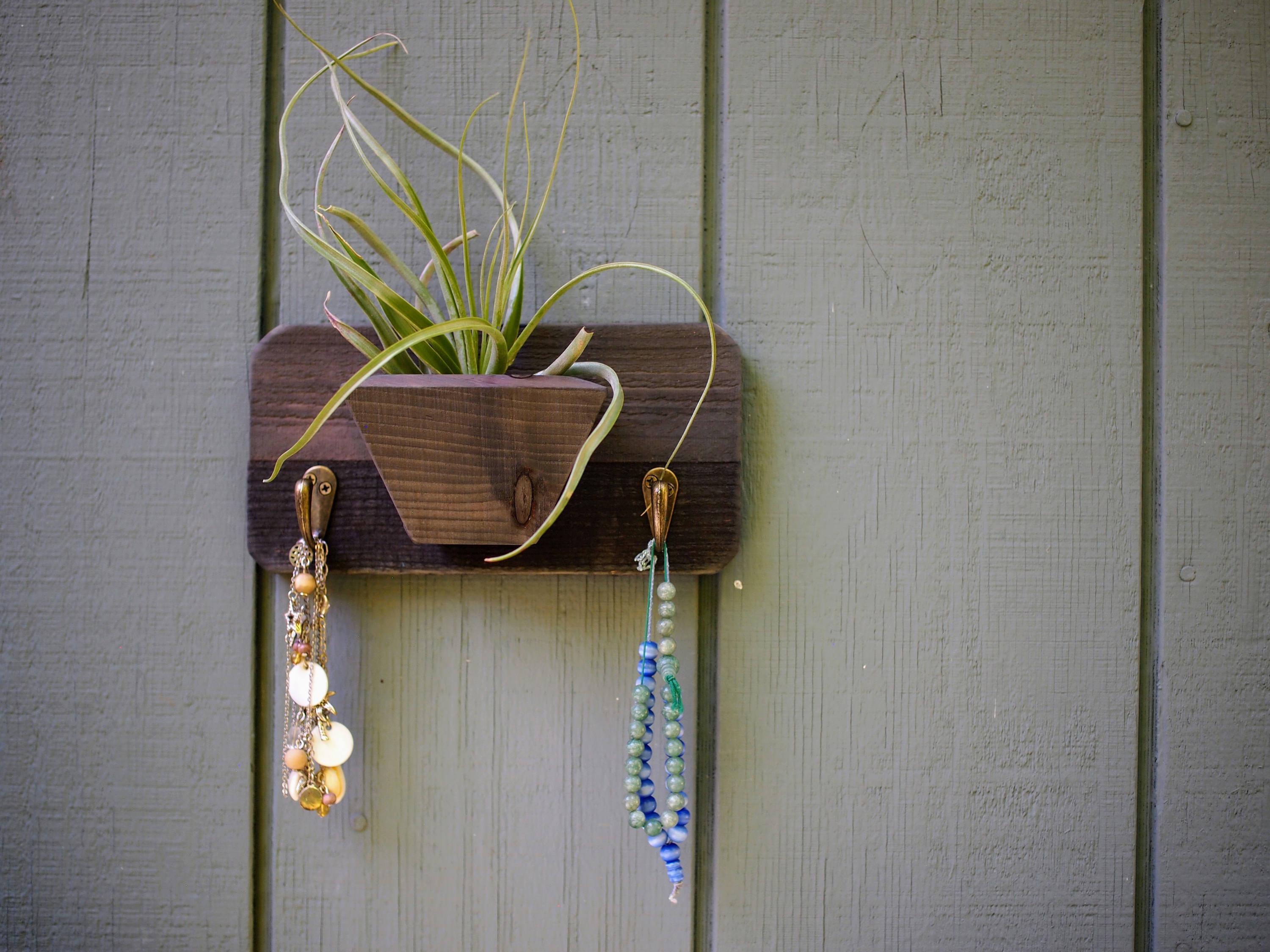 Reclaimed Wood Wall Hanging Planter Hooks Smaller Size for Etsy