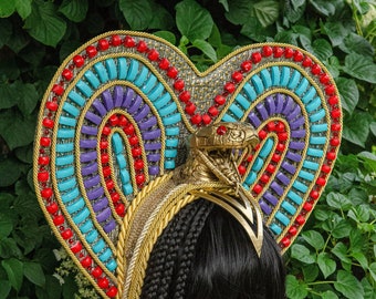 Cleopatra Queen of the Nile Cosplay costume  accessories, Egyptian queen costume crown