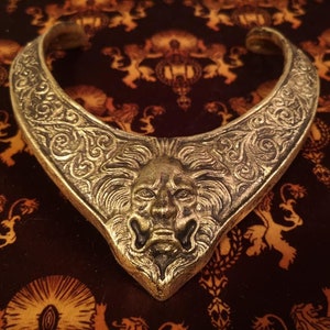Cersei Lannister inspired lion face choker necklace cosplay, new style PLA plastic print, Lion of Lannisters Halloween costume