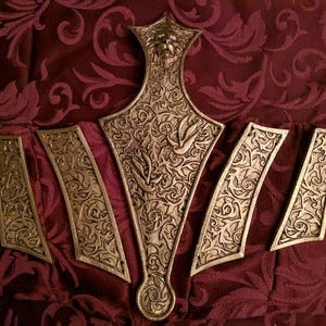 Cersei Lannister  season 3 inspired armored golden lion corset for dress, GOT cosplay costume, 3D plastic print armor
