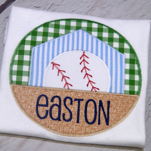 Boys baseball personalized appliqued shirt; Boys shirt; Appliqued Shirt; Personalized