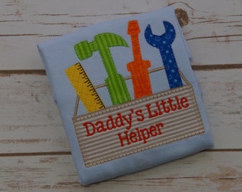 Baby boy toolbox; Baby boy bodysuit; Baby boy outfit; Baby clothes; Personalized baby; Boys summer clothes; Daddy's little helper