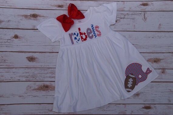 Ole Miss Rebels Ole Miss Game Day Dress Tailgate Baby Dress Etsy