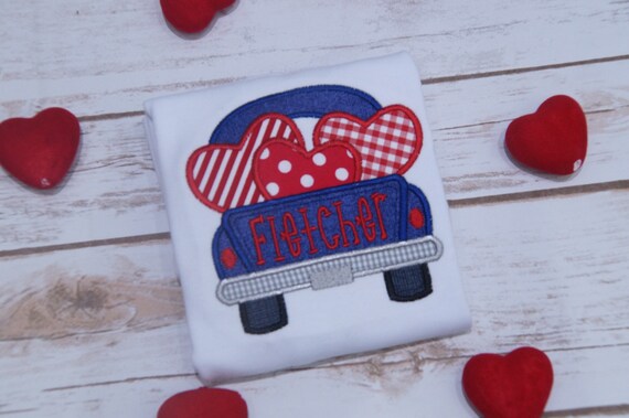 Boys Personalized Valentines Dump Truck Shirt Toddler Boy | Etsy