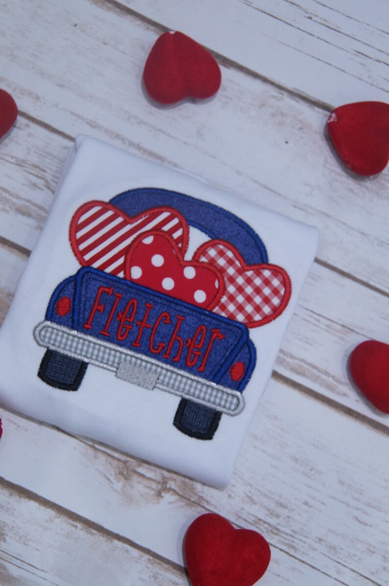 Boys Personalized Valentines Dump Truck Shirt Toddler Boy Etsy