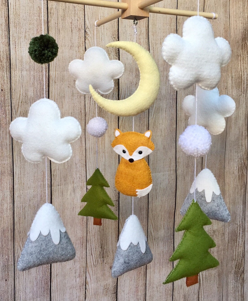Fox Mobile Baby Mobile Fox Fox Baby Mobile Baby Fox Mobile Etsy Denmark