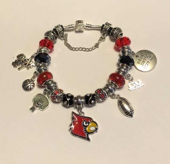 Louisville Cardinals Fan Bracelet - Wear Some Bling While Showing Your Support for Your Favorite Team!