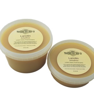 Lanolin - Anhydrous - USP, 16 oz, lotion, creams, bath, beauty.