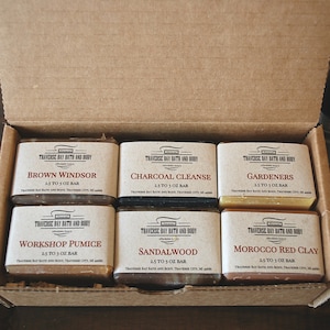 You Pick 6 Handmade 2.5-3 oz  Bar Soaps - All Natural therapeutic botanical soaps with essential oils. Perfect for a stocking stuffer!