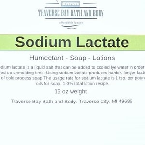 Sodium Lactate 60%, Soap making supplies, massage oils. 2 oz