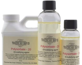 Polysorbate 20. 4 oz, Soap making, lotion, creams, massage oil, bath, beauty, lip balm