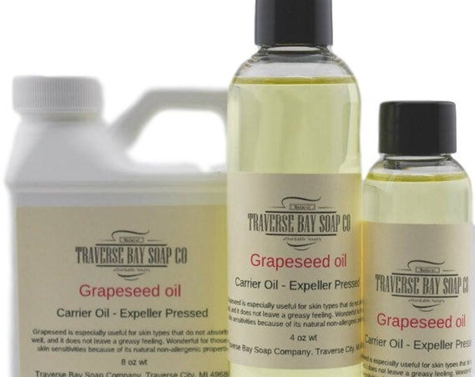 Grapeseed Oil. 4 Oz, Soap Making, Lotion, Creams, Massage Oil, Bath