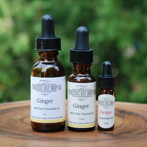 Ginger Essential Oil, 100% pure essential oil, aromatherapy-soap supplies- essential oil diffuser, 1oz-1/2oz-dram