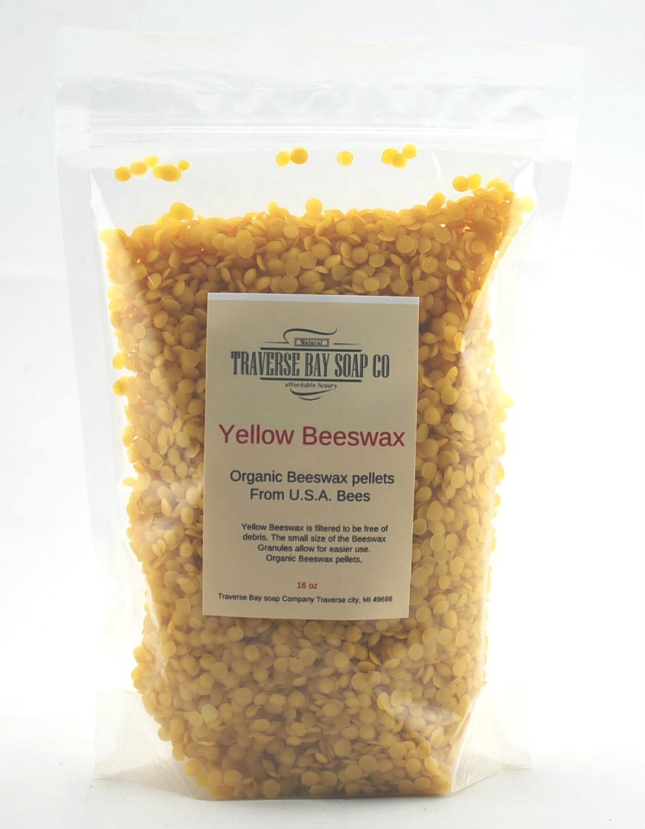 Organic Yellow Beeswax Pellets 22lb, Pure, Natural, Cosmetic Grade