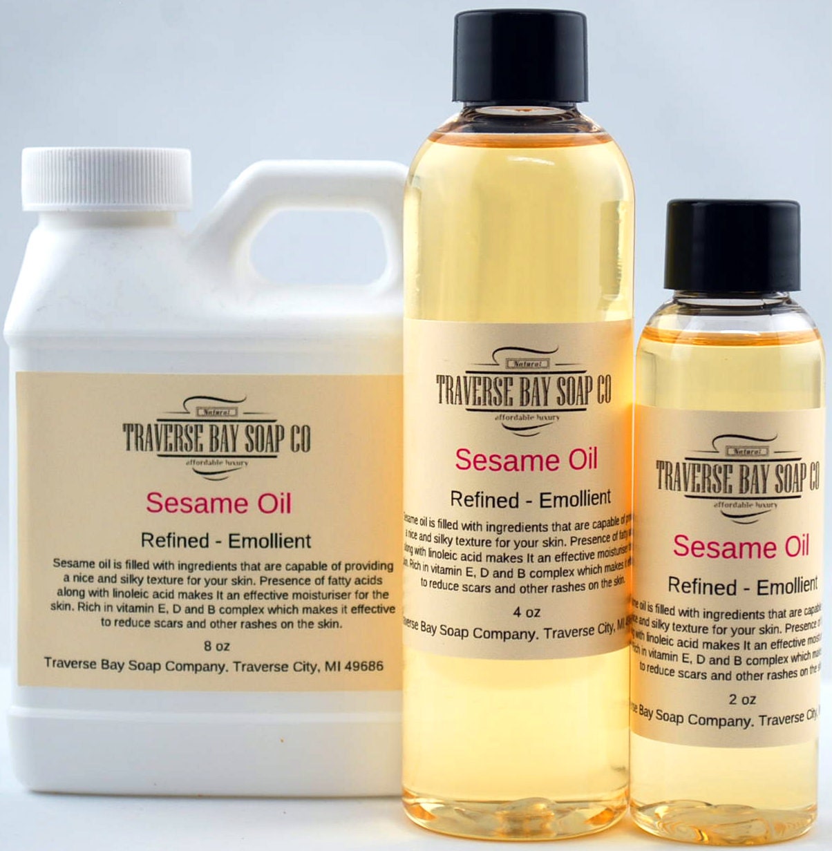 Sesame Oil refined. 2 oz 4 oz 8 oz Soap making lotion | Etsy