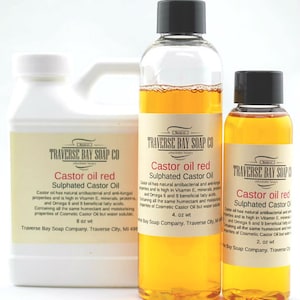 Castor Oil, Turkey Red. 8 oz. Soap making, lotion, creams, massage oil, bath, beauty, lip balm
