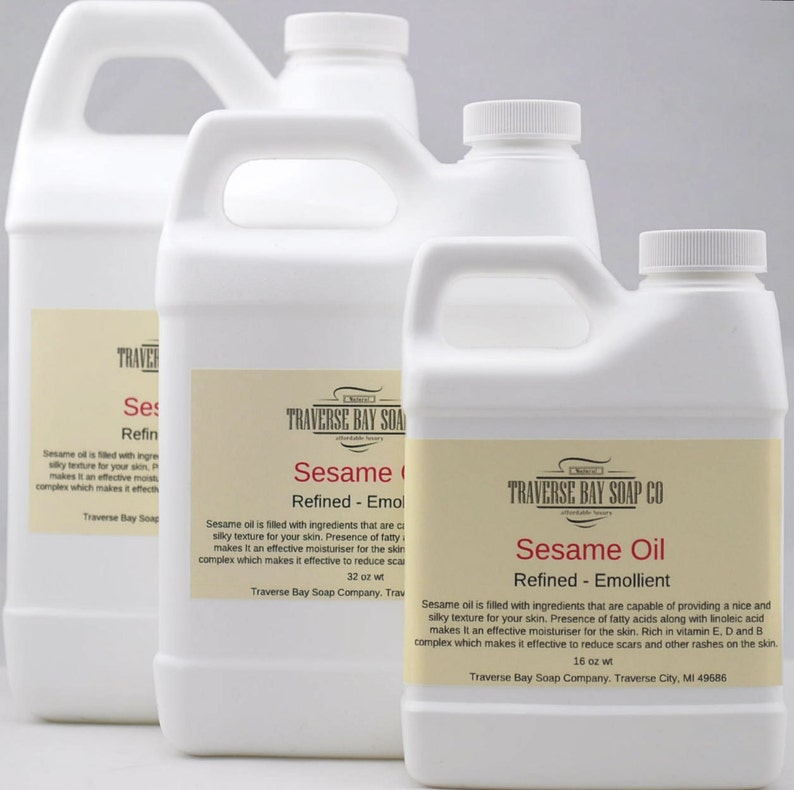 Sesame Oil refined. 2 oz 4 oz 8 oz Soap making lotion Etsy