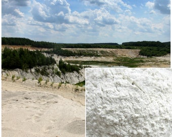 Kaolin Clay 1oz, white cosmetic, soap making supplies, also for herbal extracts, tinctures, teas, salves, creams, lotions or lip balms.