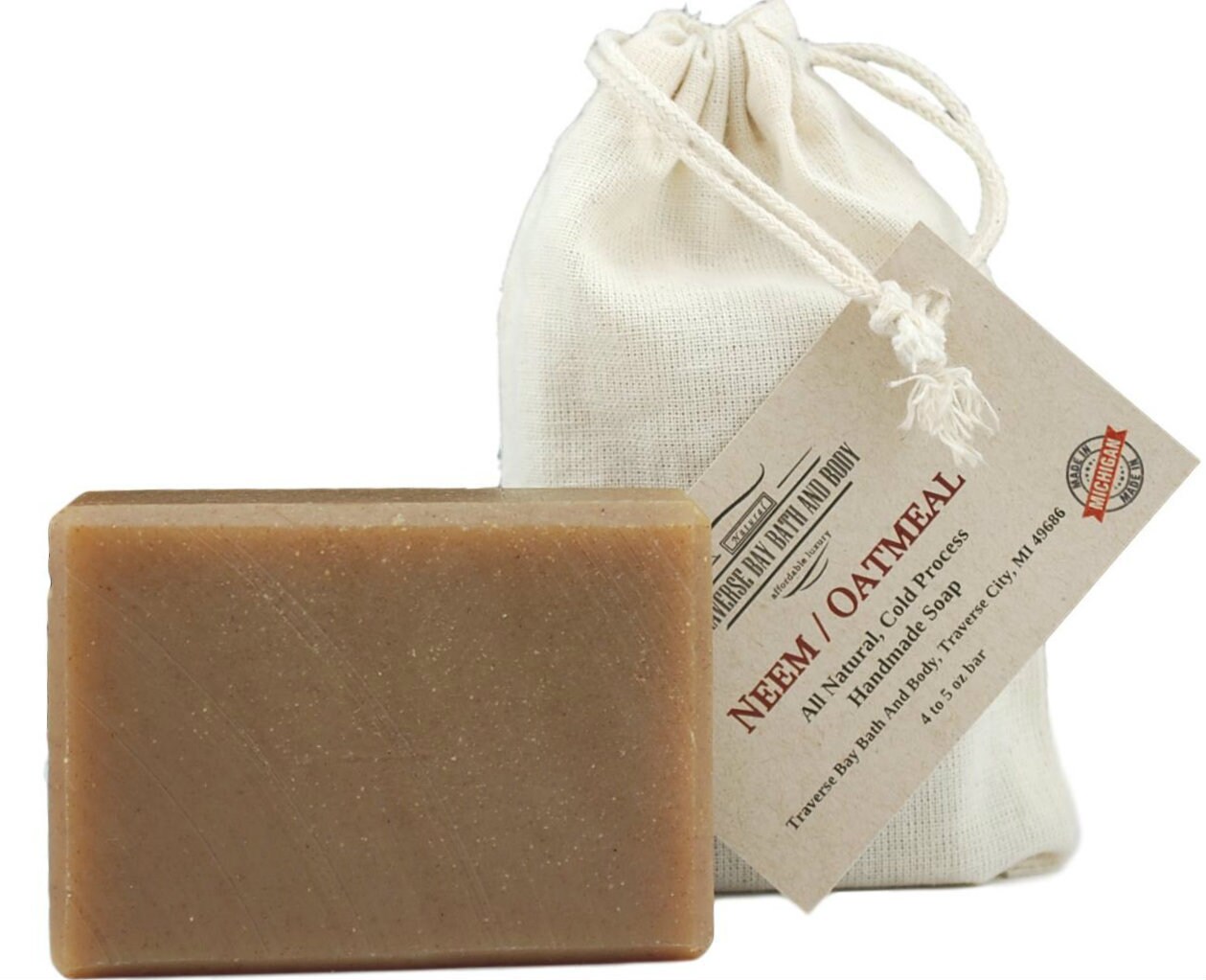 Moroccan Red Clay, all natural handmade soap, Cold process, Large 5.5-6 oz